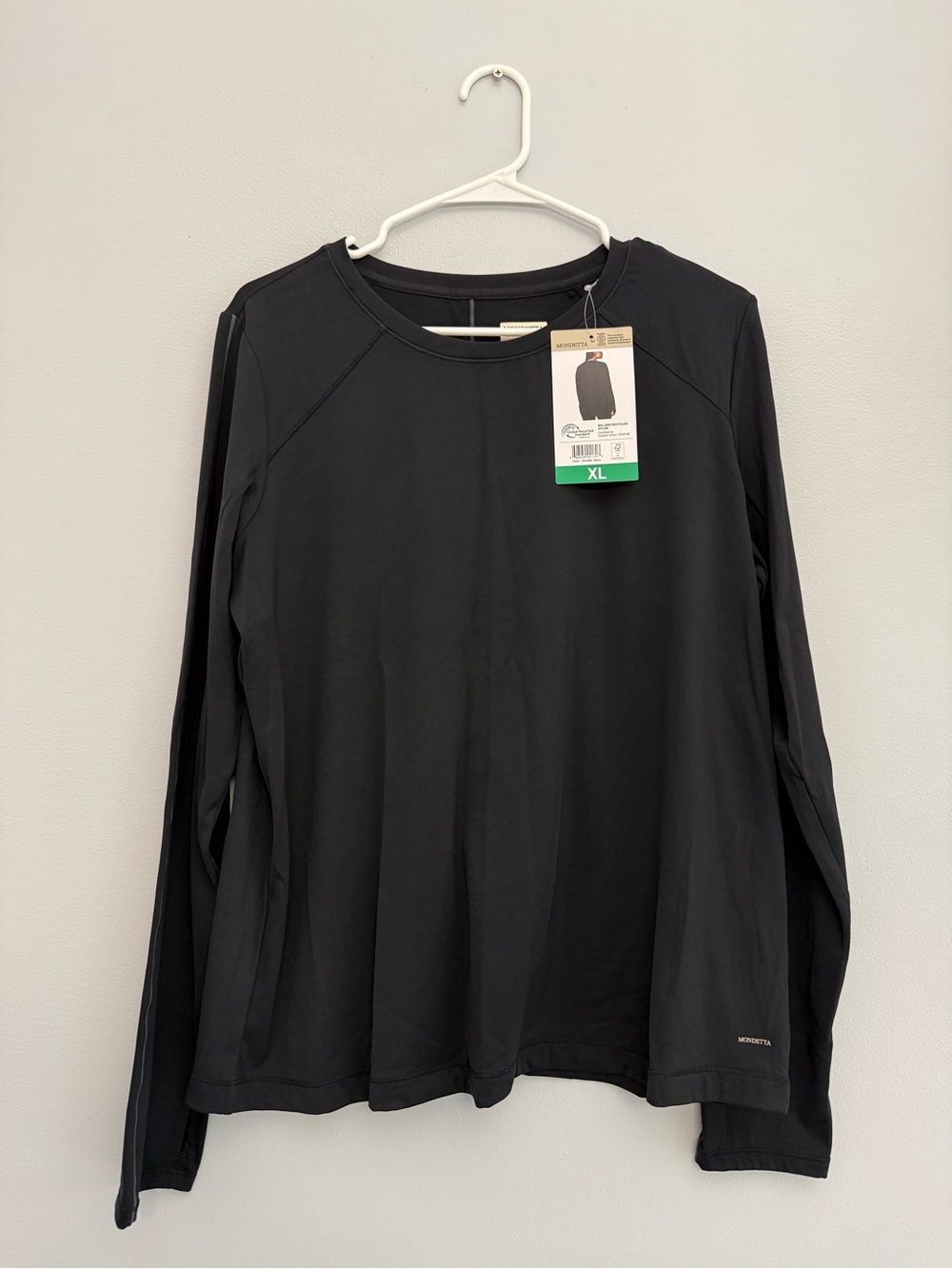 Mondetta Active Long Sleeve Top Women's XL Black